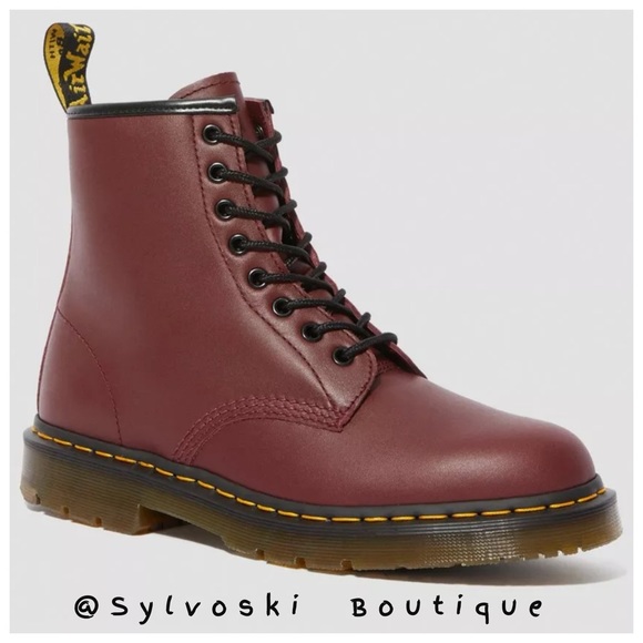 🆕DR MARTENS 1460 SLIP RESISTANT LEATHER LACE UP BOOTS CHERRY RED INDUSTRIAL NWT - Picture 4 of 13